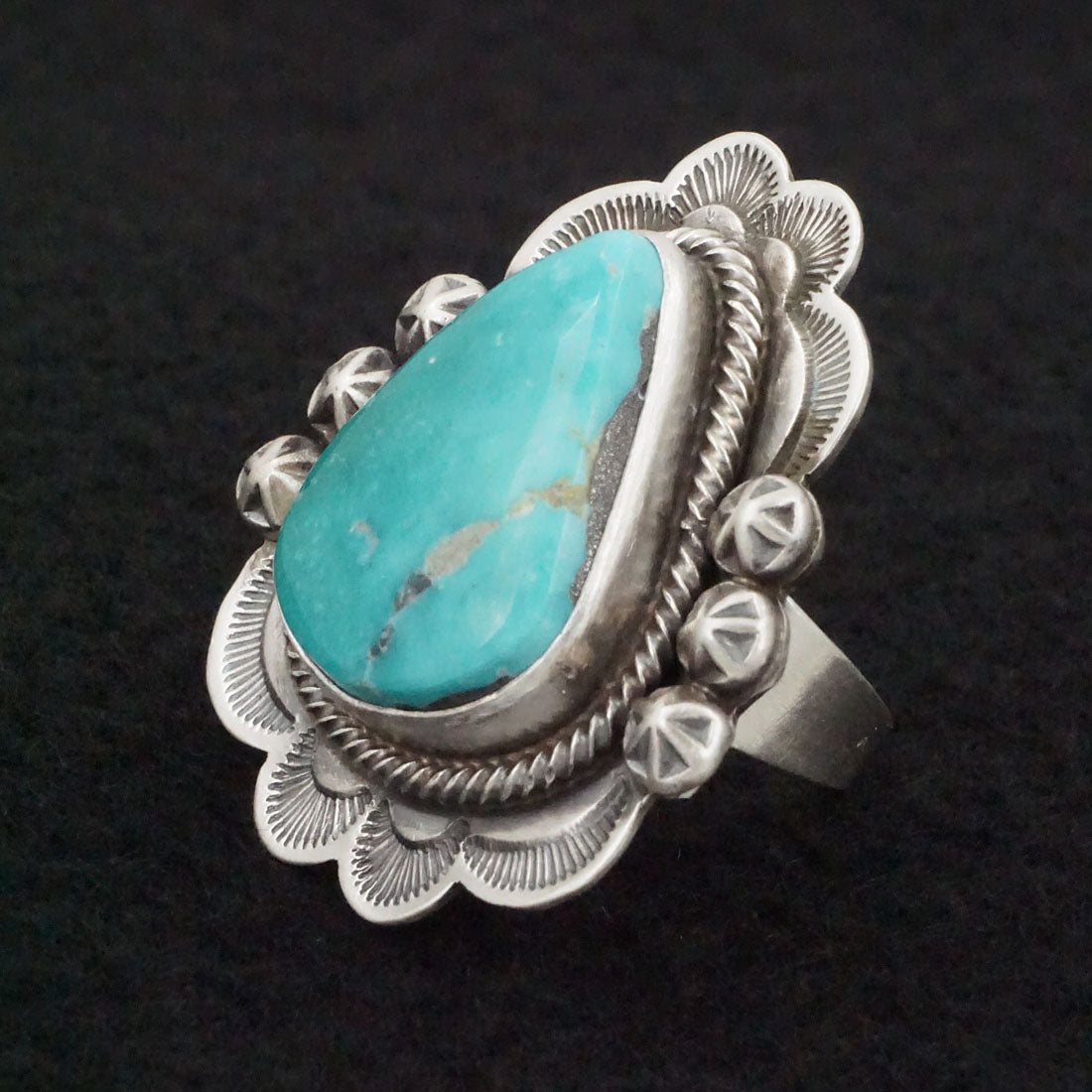 Daniel Benally Turquoise & Sterling Silver Ring Size 6