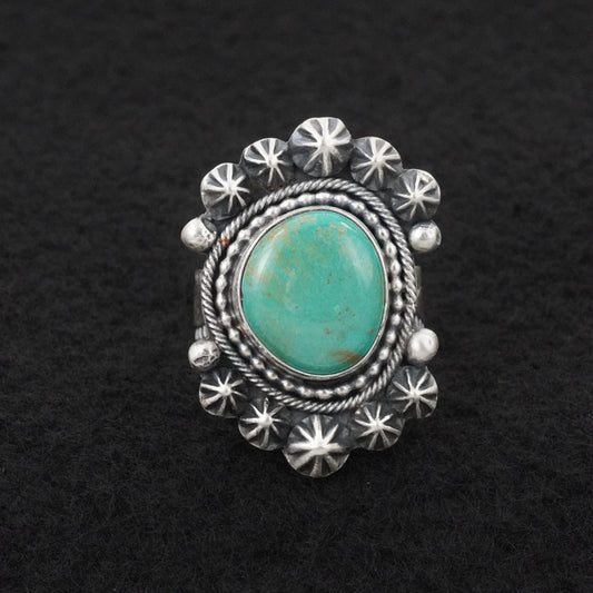 Cordell Platero Turquoise & Sterling Silver Ring Size Adjustable