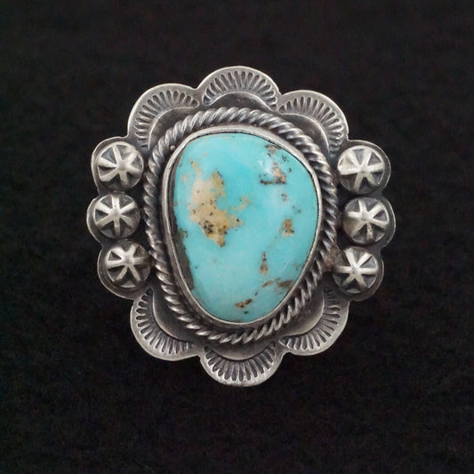 Daniel Benally Turquoise & Sterling Silver Ring Size 8.5