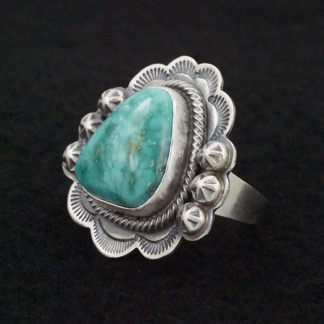 Daniel Benally Turquoise & Sterling Silver Ring Size 8