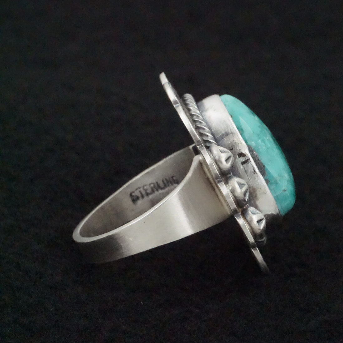 Daniel Benally Turquoise & Sterling Silver Ring Size 8