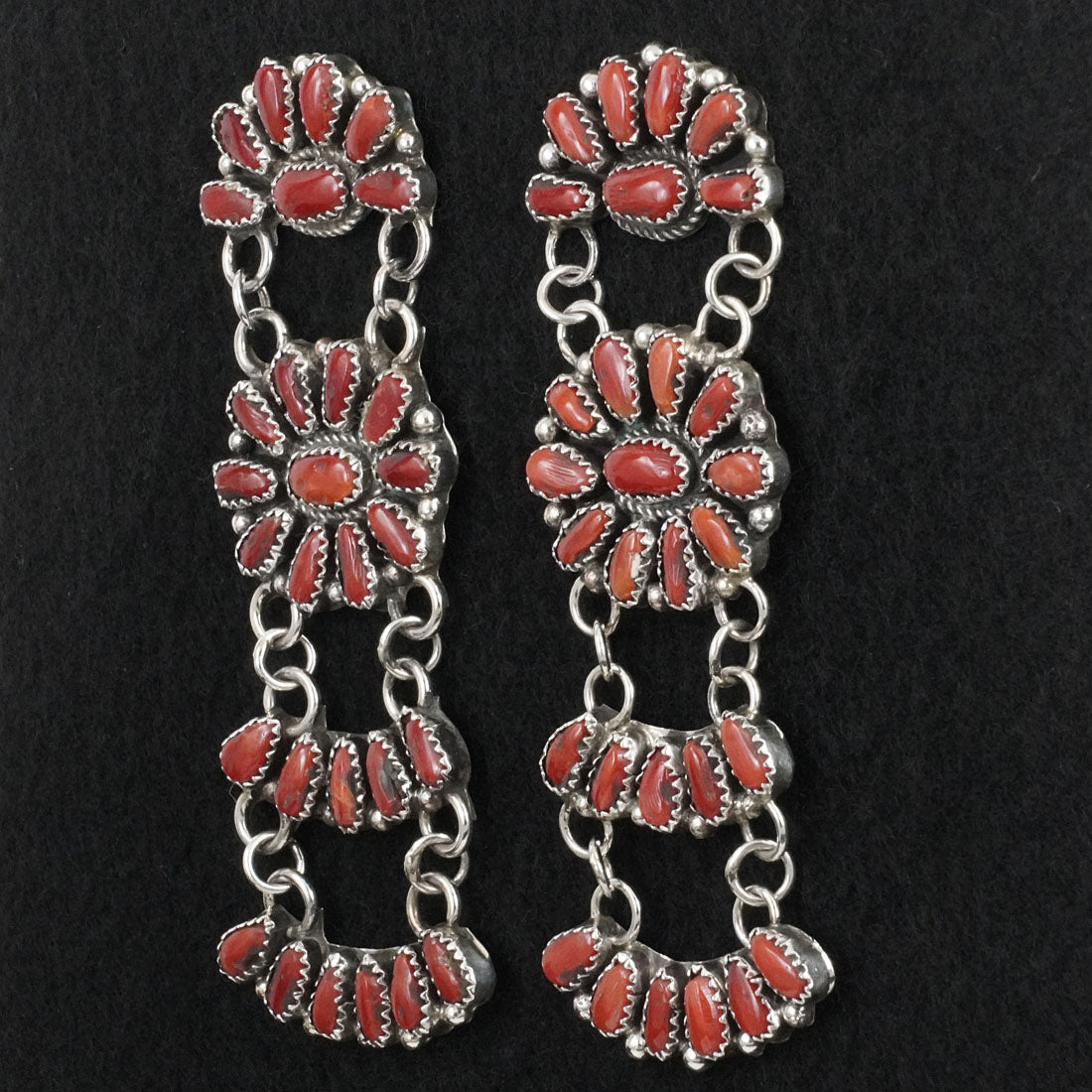 Justina Wilson Coral & Sterling Silver Earrings