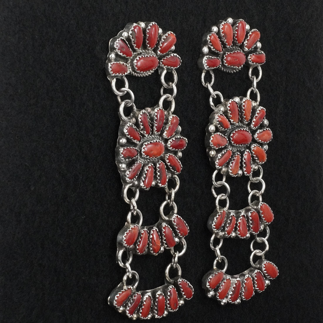 Justina Wilson Coral & Sterling Silver Earrings