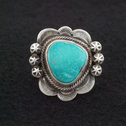 Daniel Benally Turquoise & Sterling Silver Ring Size 7