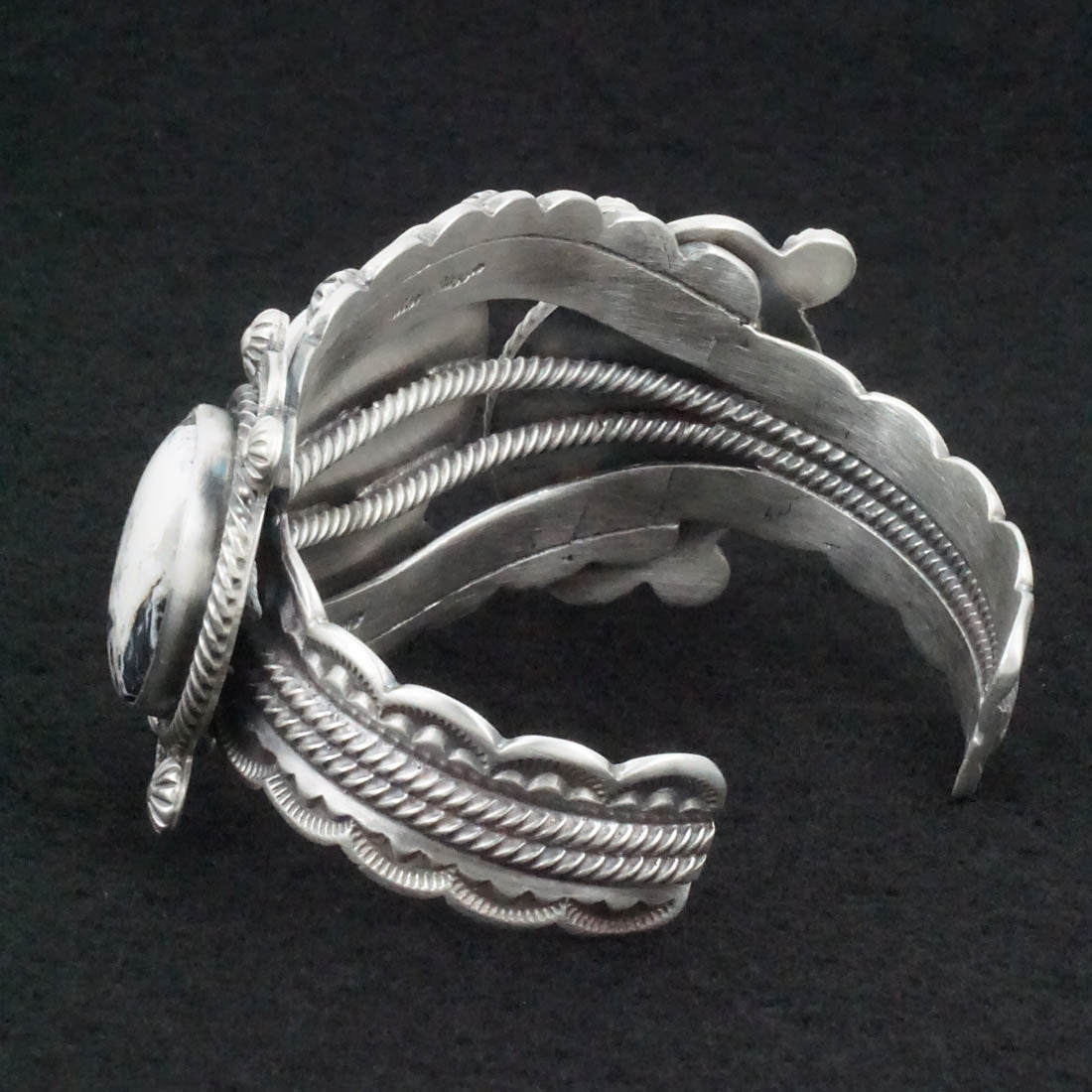 Mark Yazzie White Buffalo & Sterling Silver Bracelet