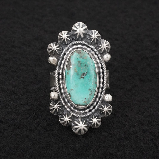 Cordell Platero Turquoise & Sterling Silver Ring Size Adjustable
