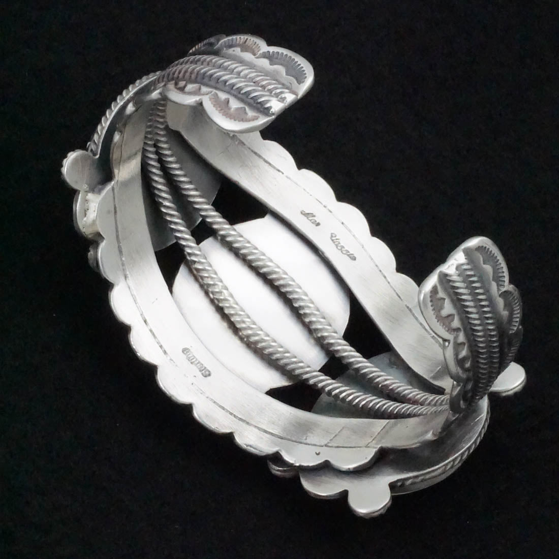 Mark Yazzie White Buffalo & Sterling Silver Bracelet