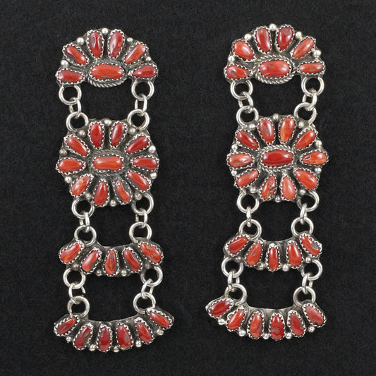 Justina Wilson Coral & Sterling Silver Earrings