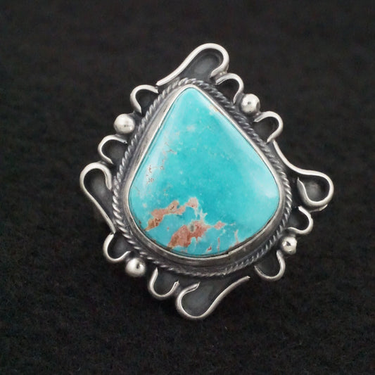 Randy Billy Turquoise & Sterling Silver Ring Size Adjustable