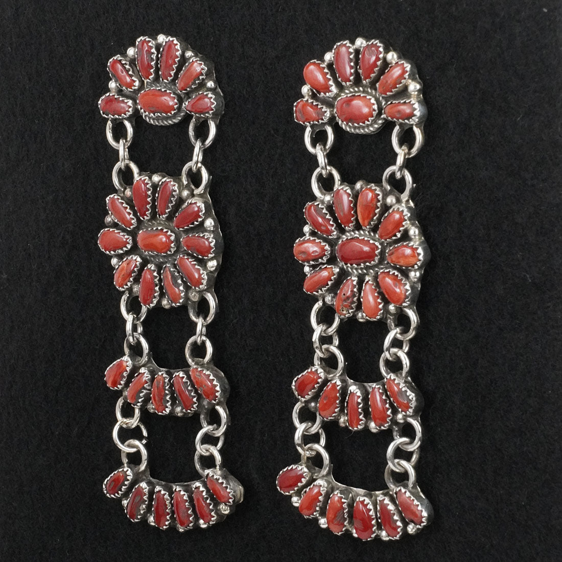 Justina Wilson Coral & Sterling Silver Earrings