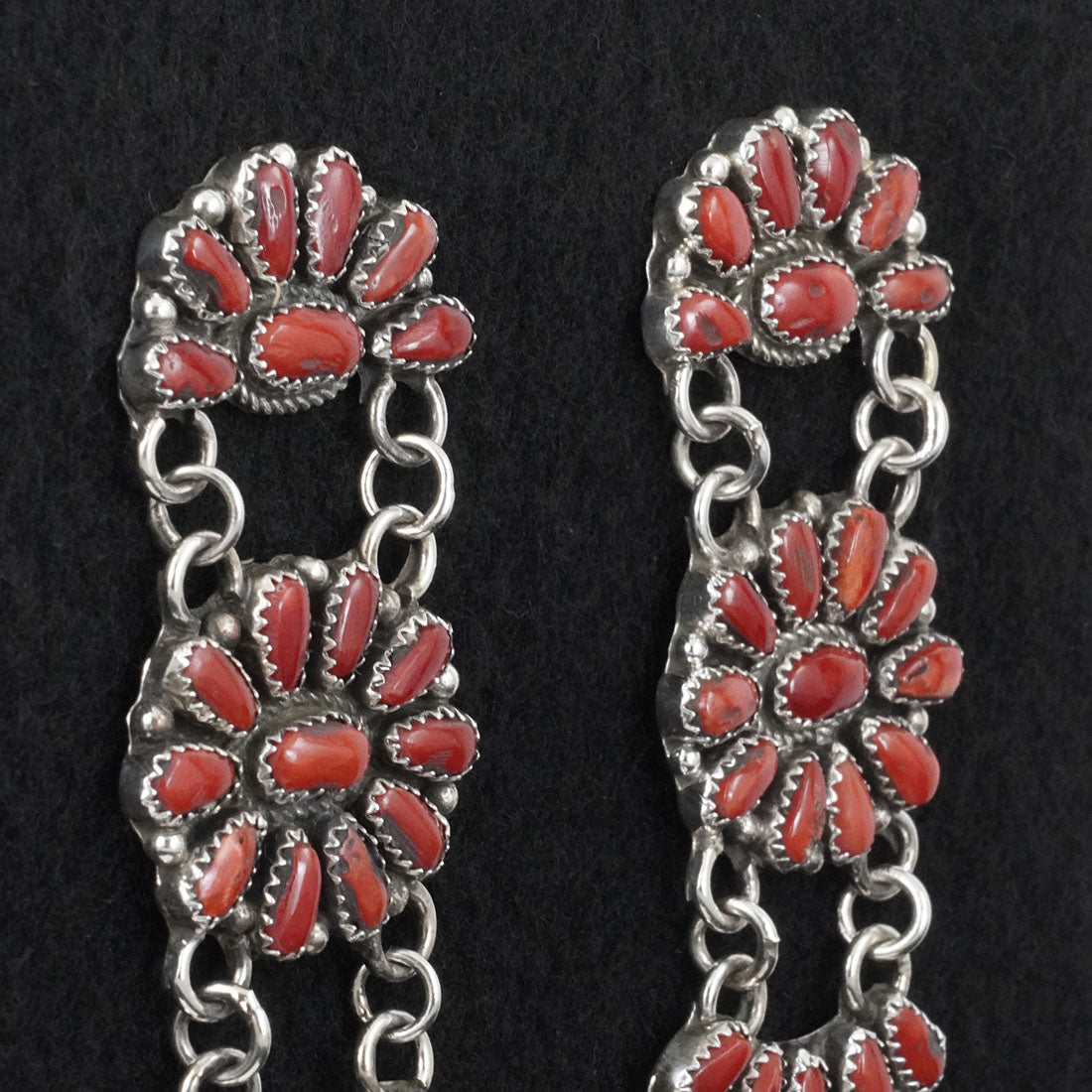 Justina Wilson Coral & Sterling Silver Earrings