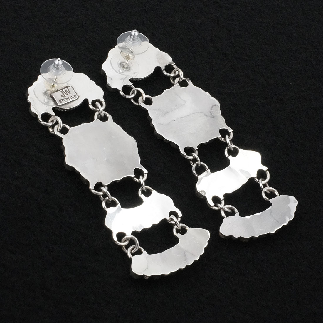Justina Wilson Coral & Sterling Silver Earrings