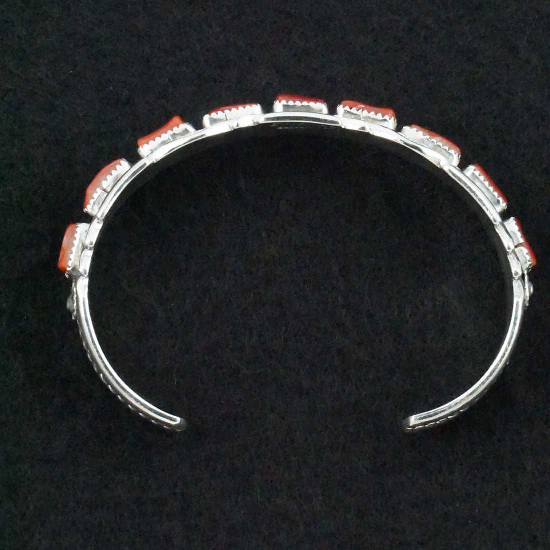 Anthony Brown Coral & Sterling Silver Bracelet