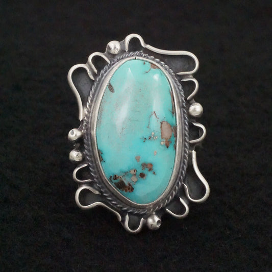 Randy Billy Turquoise & Sterling Silver Ring Size Adjustable