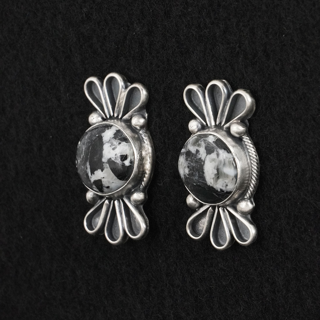Darrin Livingston White Buffalo & Sterling Silver Squash Blossom Set