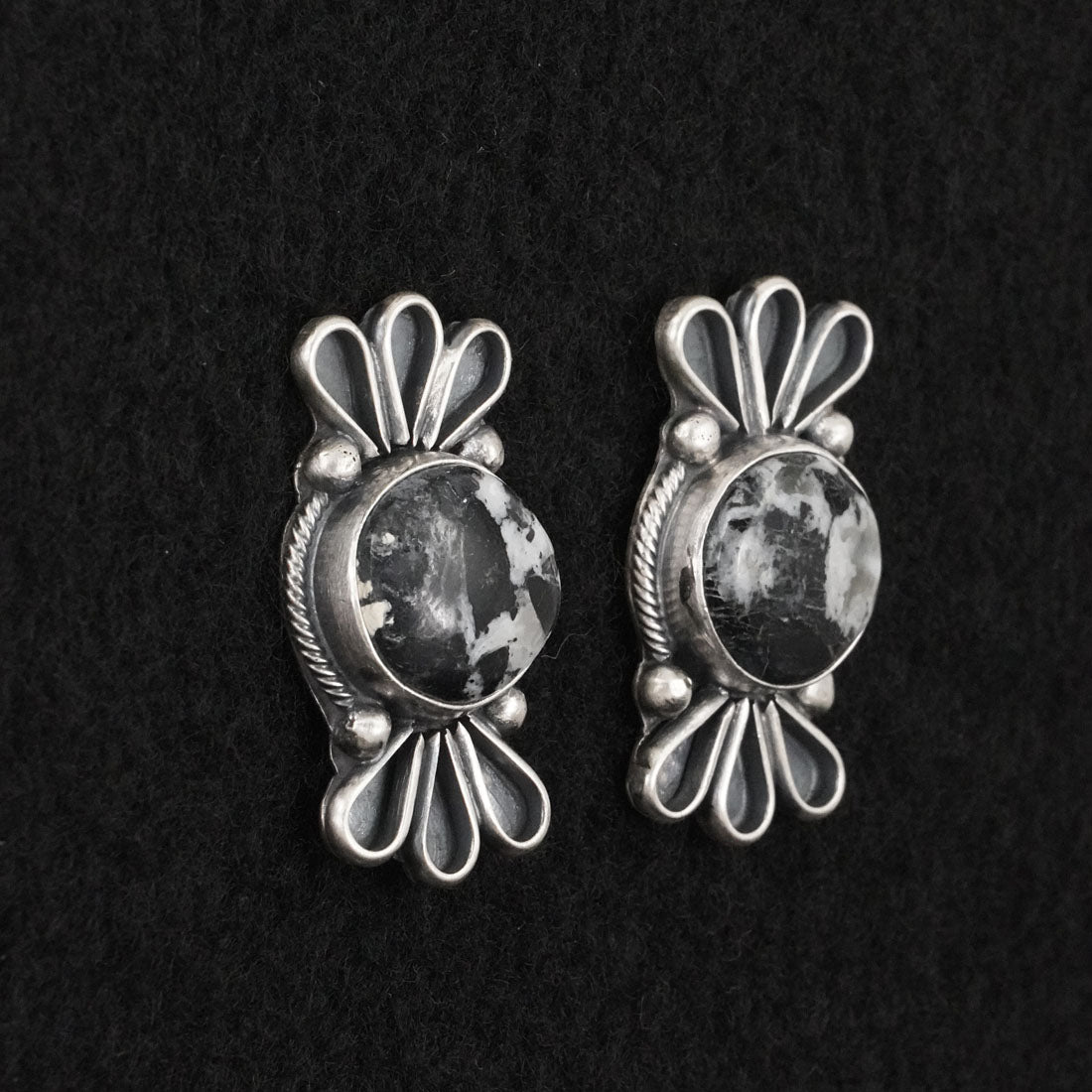 Darrin Livingston White Buffalo & Sterling Silver Squash Blossom Set