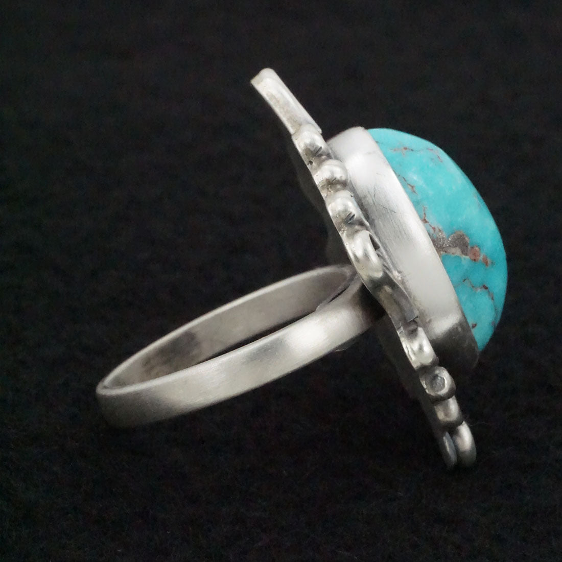 Randy Billy Turquoise & Sterling Silver Ring Size Adjustable