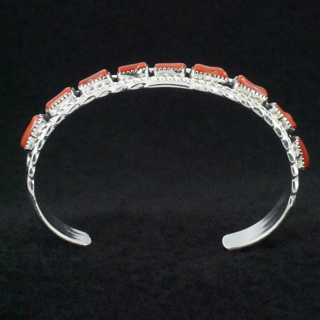 Anthony Brown Coral & Sterling Silver Bracelet