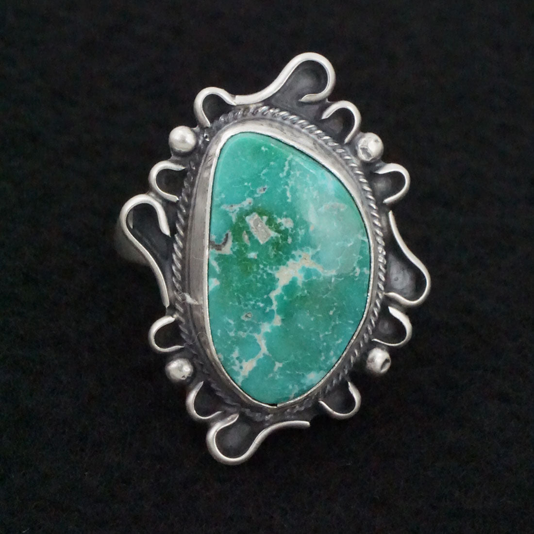 Randy Billy Turquoise & Sterling Silver Ring Size Adjustable