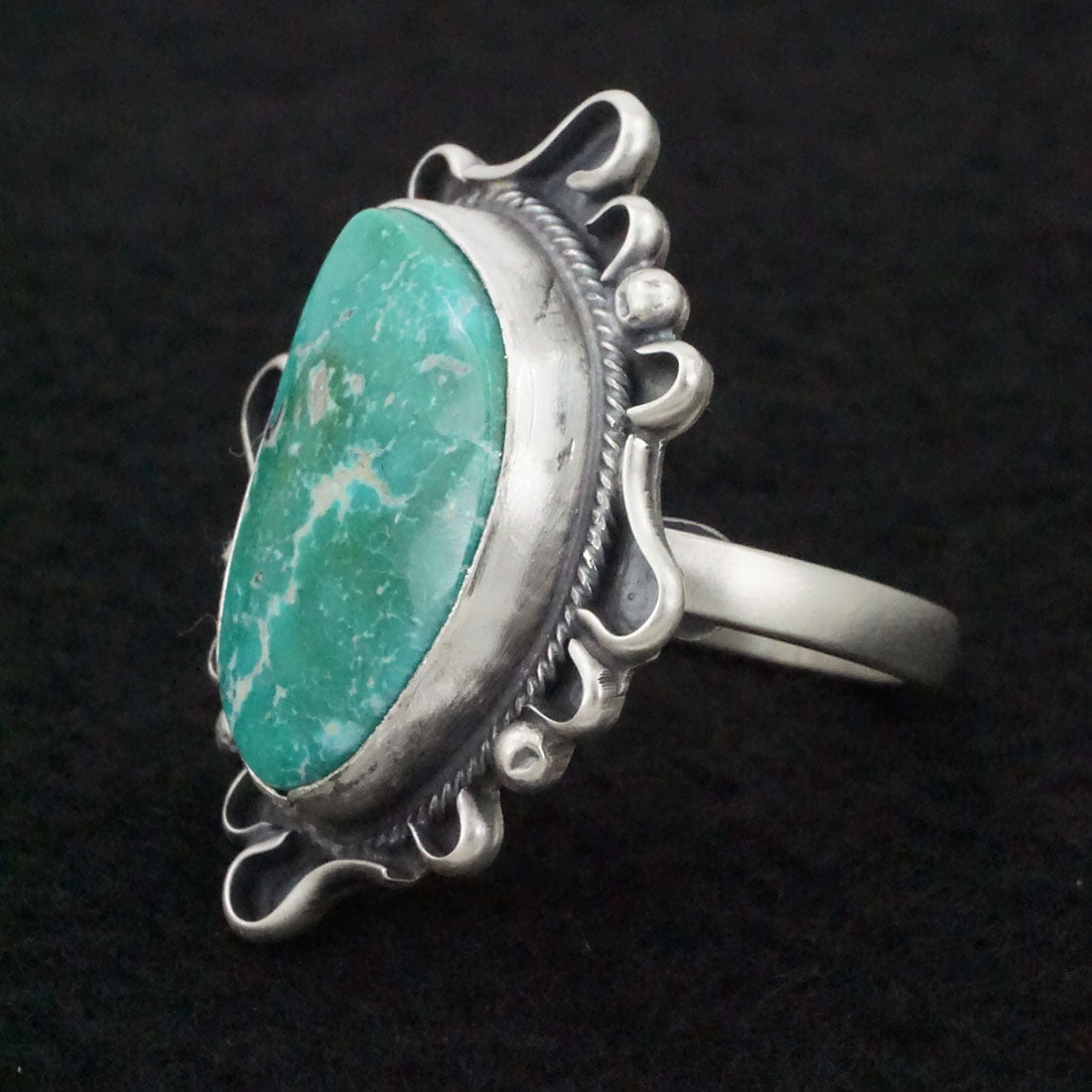 Randy Billy Turquoise & Sterling Silver Ring Size Adjustable