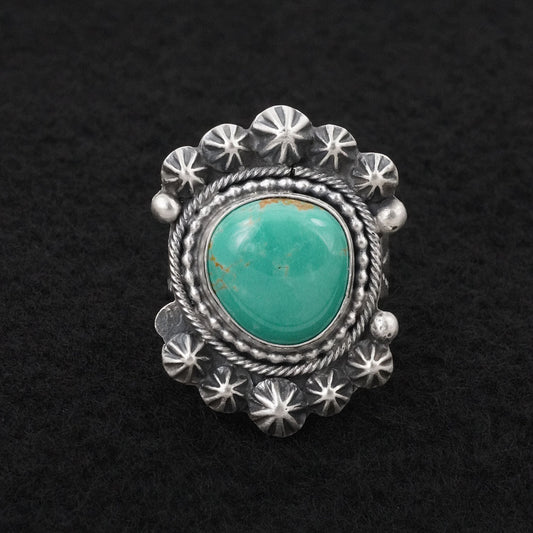 Cordell Platero Turquoise & Sterling Silver Ring Size Adjustable