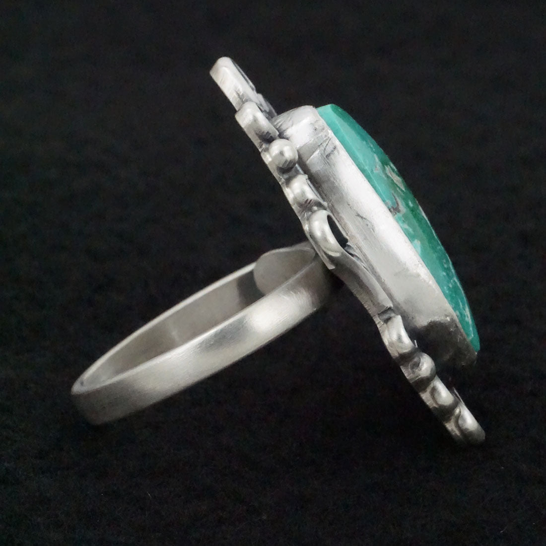 Randy Billy Turquoise & Sterling Silver Ring Size Adjustable