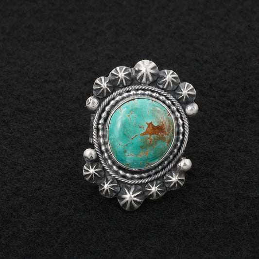 Cordell Platero Turquoise & Sterling Silver Ring Size Adjustable