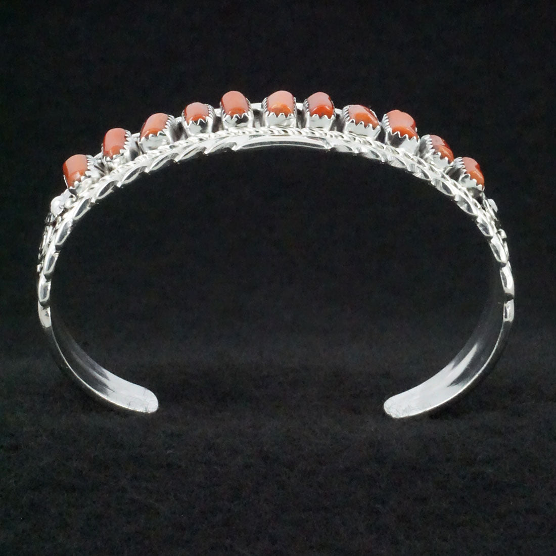 Anthony Brown Coral & Sterling Silver Bracelet