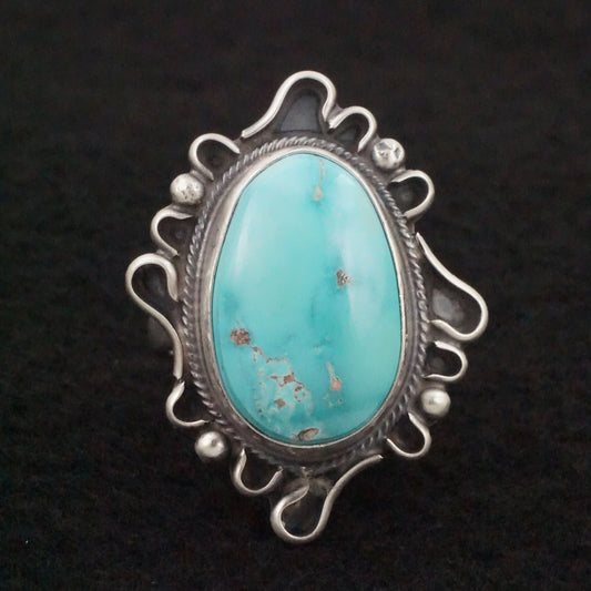 Randy Billy Turquoise & Sterling Silver Ring Size Adjustable