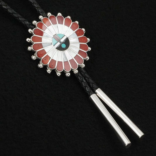 April Unkestine Multi-Stone & Sterling Silver Bolo Tie
