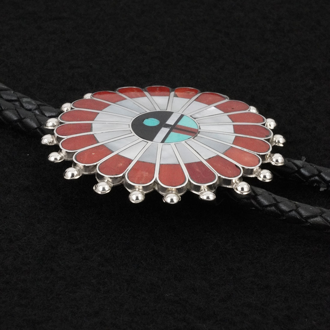 April Unkestine Multi-Stone & Sterling Silver Bolo Tie