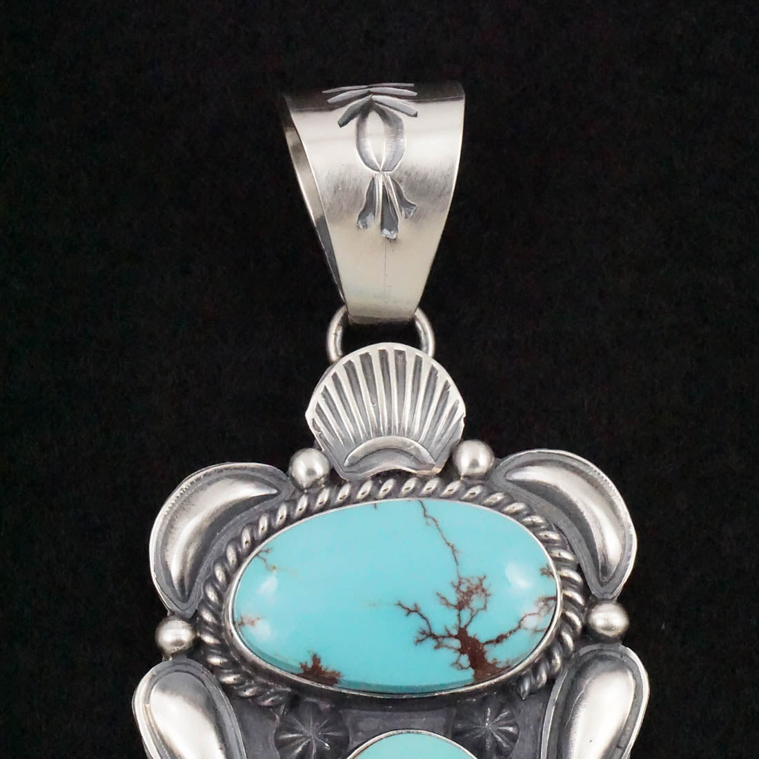 Raymond Delgarito Turquoise & Sterling Silver Pendant