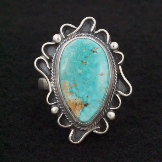 Randy Billy Turquoise & Sterling Silver Ring Size Adjustable