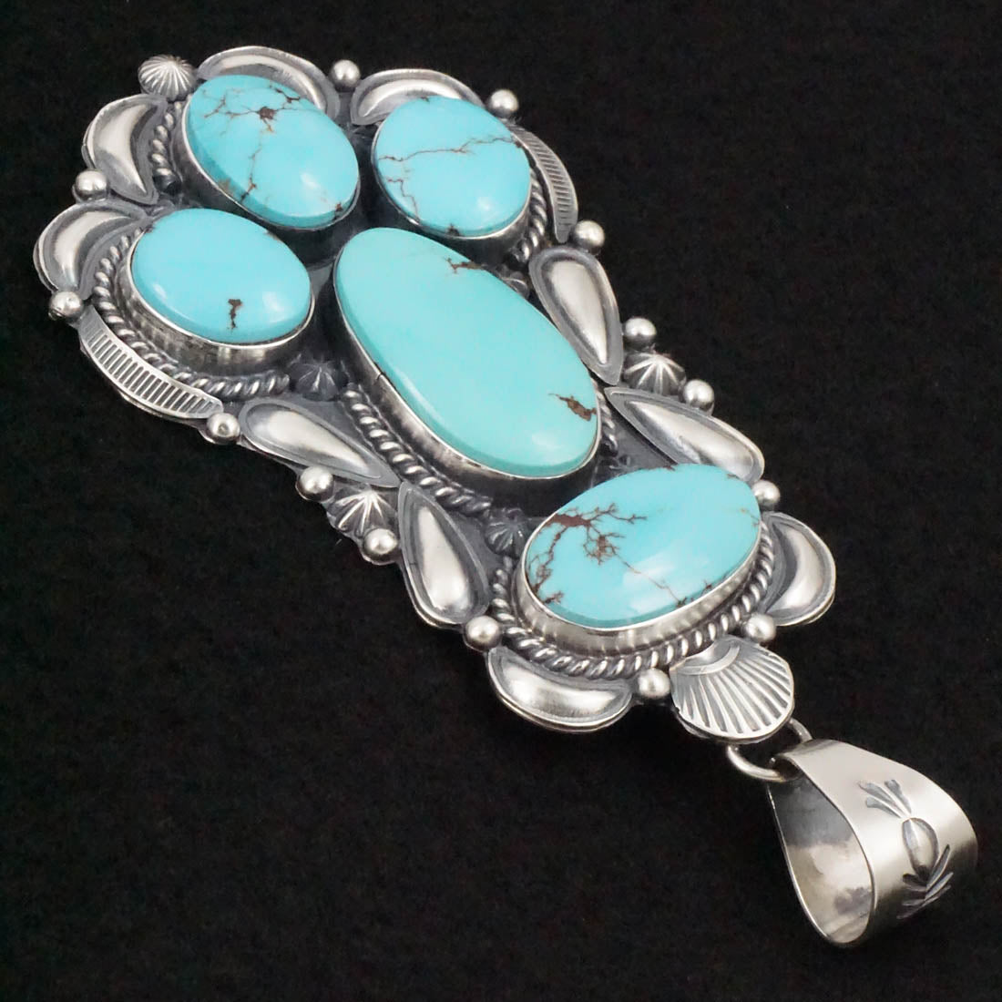 Raymond Delgarito Turquoise & Sterling Silver Pendant