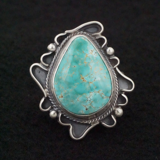 Randy Billy Turquoise & Sterling Silver Ring Size Adjustable