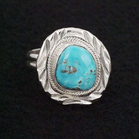 Randy Billy Turquoise & Sterling Silver Ring Size Adjustable