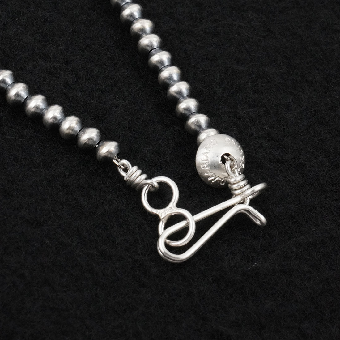 Dorinda Mariano Sterling Silver Navajo Pearl Necklace 20"