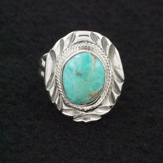 Randy Billy Turquoise & Sterling Silver Ring Size Adjustable