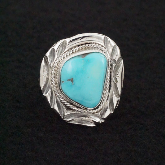 Randy Billy Turquoise & Sterling Silver Ring Size Adjustable