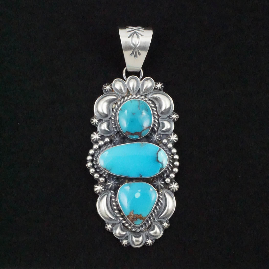 Raymond Delgarito Turquoise & Sterling Silver Pendant