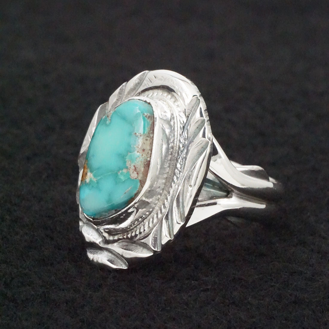 Randy Billy Turquoise & Sterling Silver Ring Size Adjustable