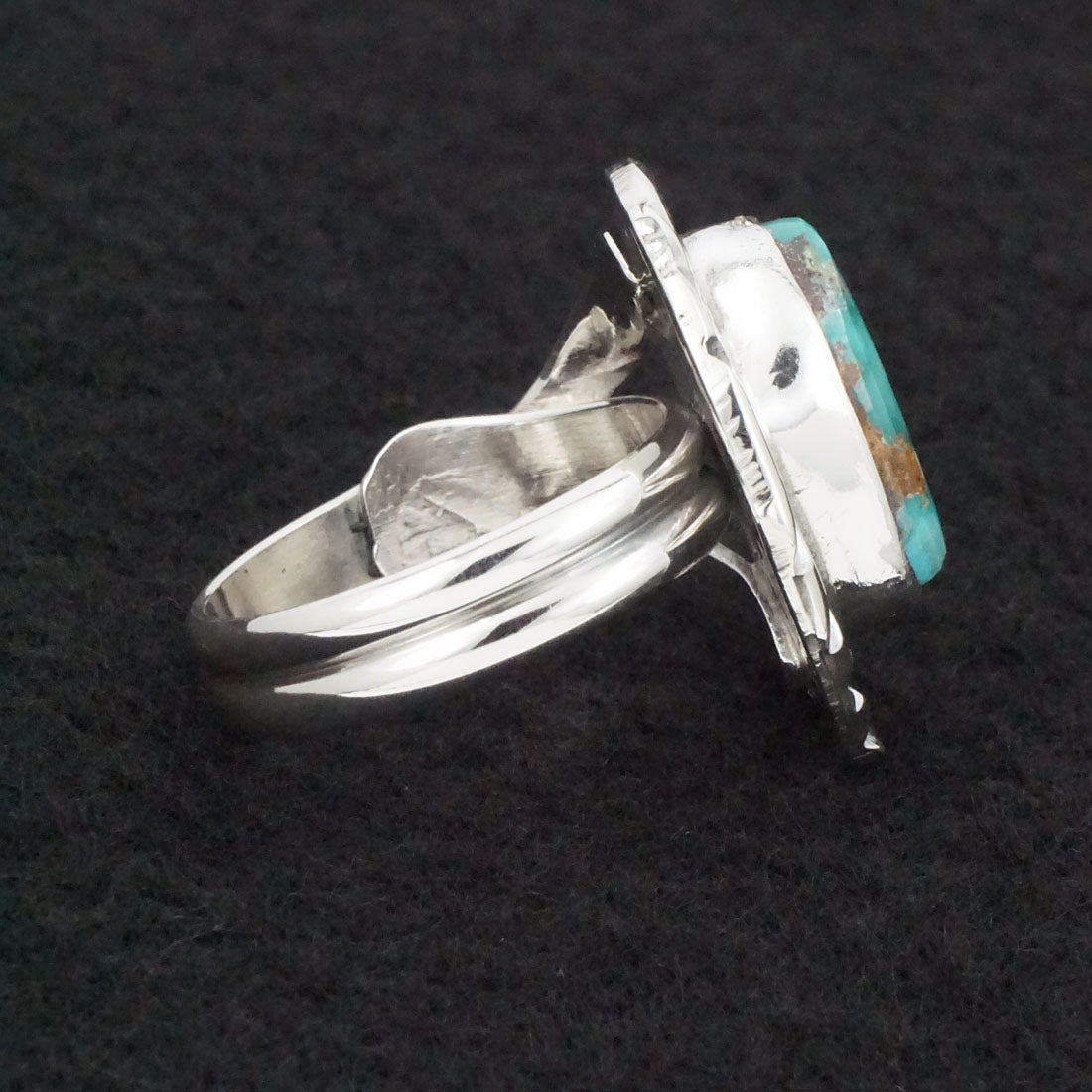 Randy Billy Turquoise & Sterling Silver Ring Size Adjustable