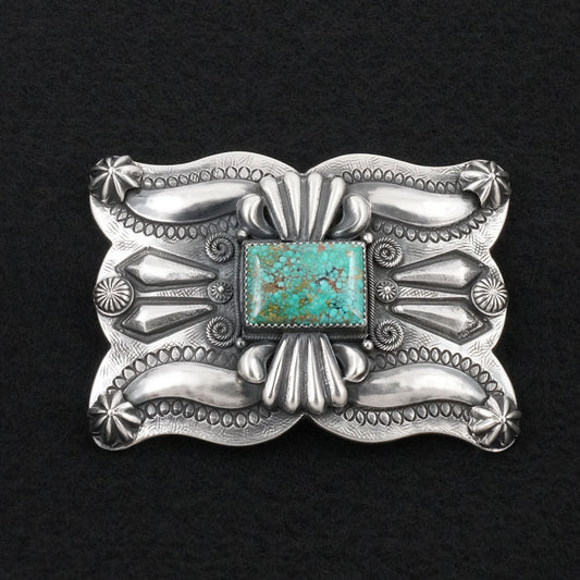 Delbert Gordon Turquoise & Sterling Silver Belt Buckle