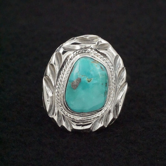 Randy Billy Turquoise & Sterling Silver Ring Size Adjustable