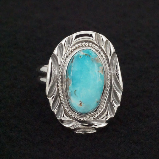 Randy Billy Turquoise & Sterling Silver Ring Size Adjustable