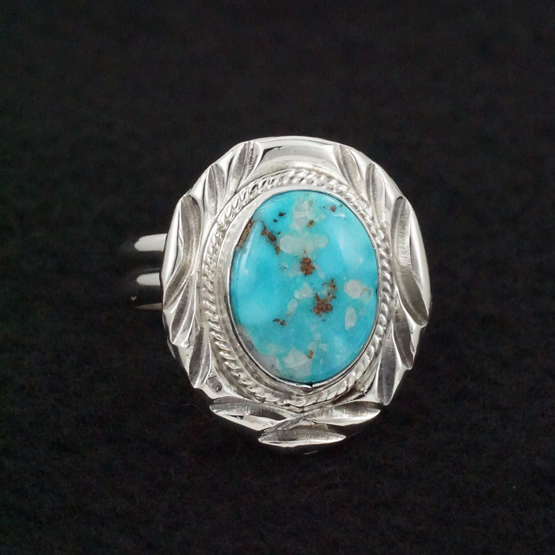 Randy Billy Turquoise & Sterling Silver Ring Size Adjustable