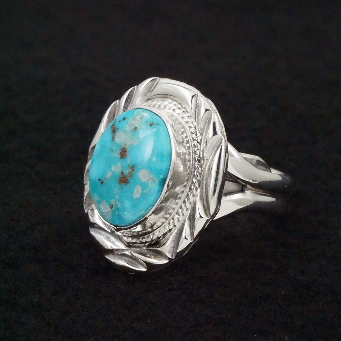 Randy Billy Turquoise & Sterling Silver Ring Size Adjustable