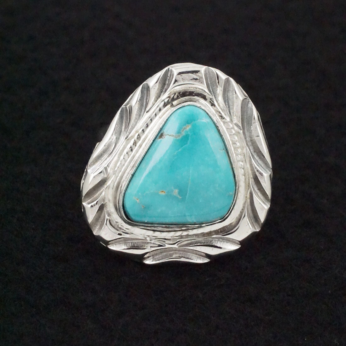 Randy Billy Turquoise & Sterling Silver Ring Size Adjustable