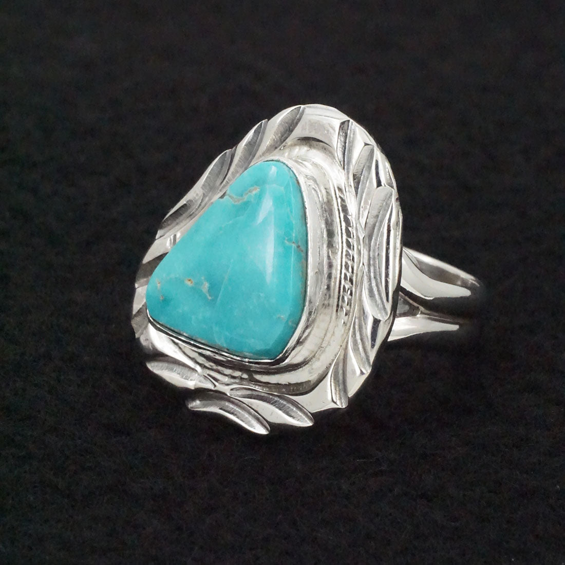 Randy Billy Turquoise & Sterling Silver Ring Size Adjustable