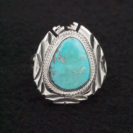 Randy Billy Turquoise & Sterling Silver Ring Size Adjustable